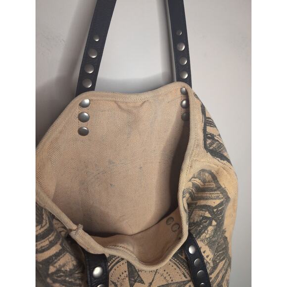 Free people rustic compass jute studded handle bag - Picture 6 of 14